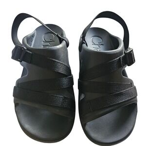 Kids Black Chaco Chillos Sandals Size 3 Adjustable Straps Comfort Everyday
